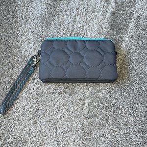Thirty-one gray clutch/wristlet, excellent condition!